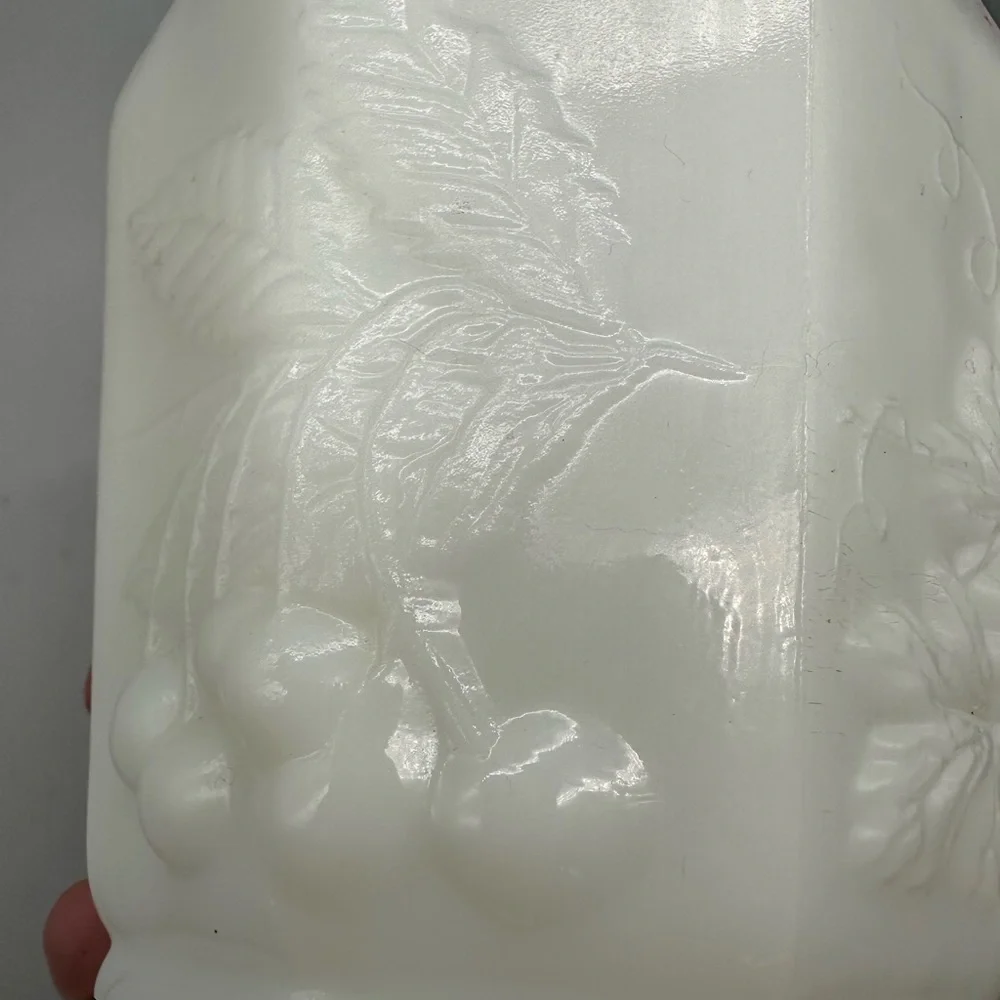 Napco Vintage 1960 milk glass fruit planter vase